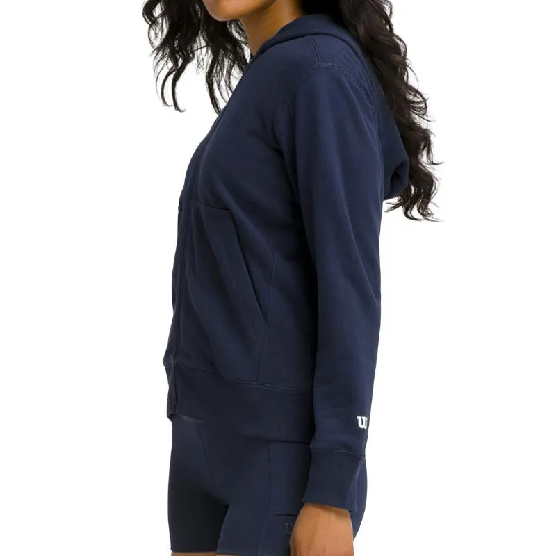Jaqueta feminina Wilson Team Team Zip, azul marinho
