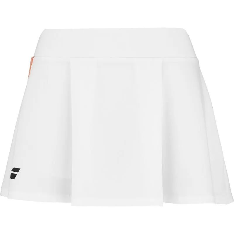 Falda Babolat Joga Blanco Naranja Junior