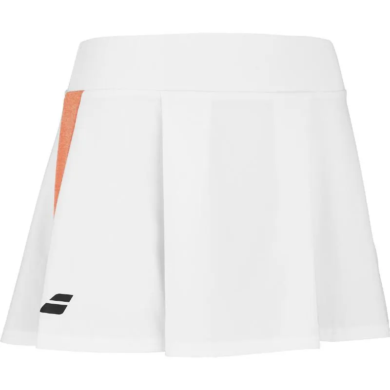 Falda Babolat Joga Blanco Naranja Junior