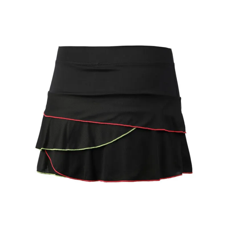 Saia BB Lyra Preto Amarelo Rosa Fluor