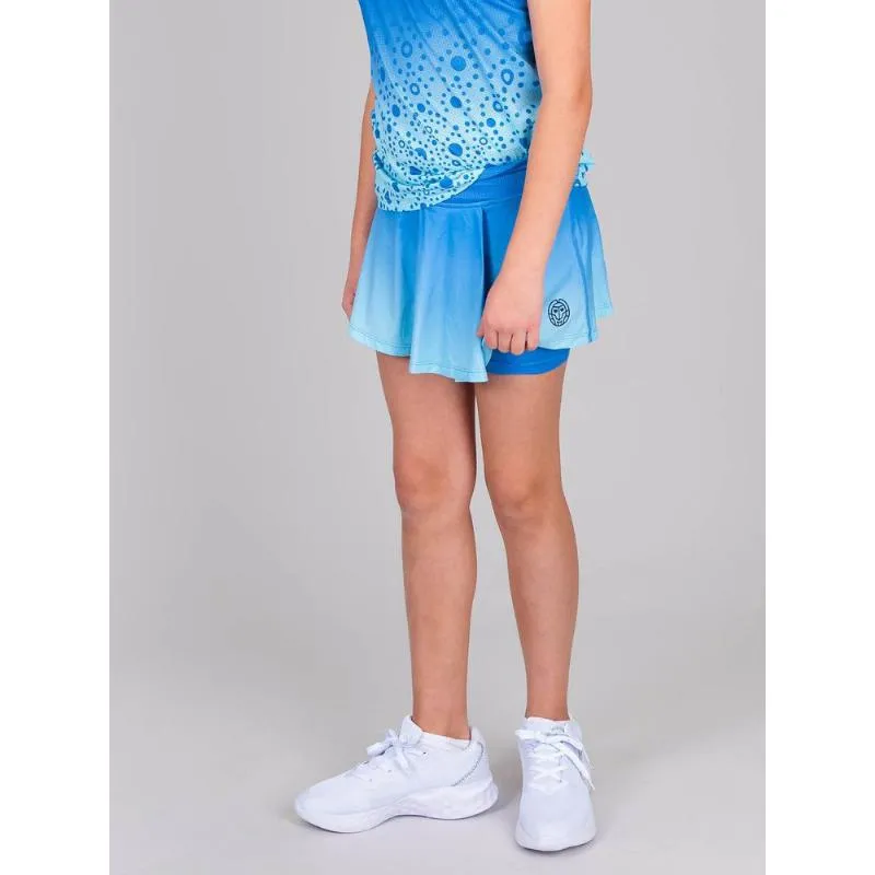 Falda Bidi Badu Colortwist Impresso Ondulado Aqua Azul Junior
