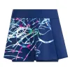 Falda Bidi Badu Decoração Estampada Ondulada Azul Oscuro
