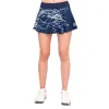 Falda Bidi Badu Decoração Estampada Ondulada Azul Oscuro