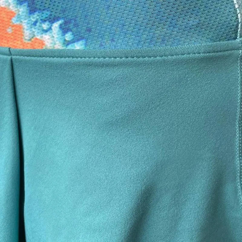 Falda Bidi Badu Melbourne Impresso Ondulado Petroleo Naranja