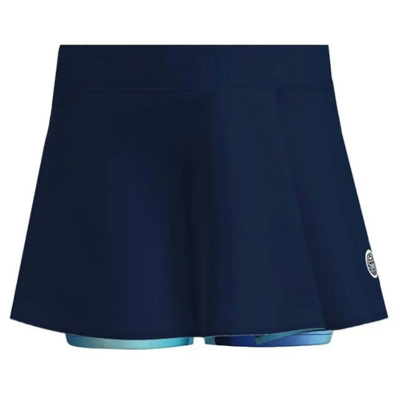Falda Bidi Badu Spectrum Estampado Ondulado Azul Oscuro Aqua Junior