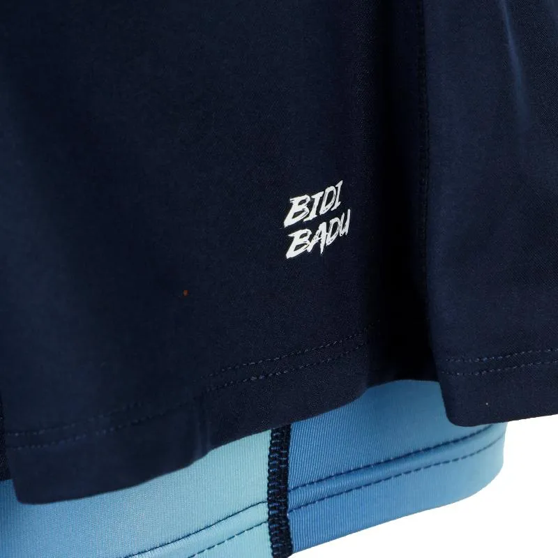 Falda Bidi Badu Spectrum Estampado Ondulado Azul Oscuro Aqua Junior