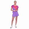Falda Bidi Badu Estampa Estampada Lila Rosa Ondulada
