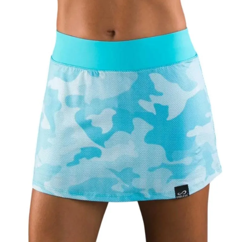 Falda Endless Camuflaje Azul com Estampa Minimalista