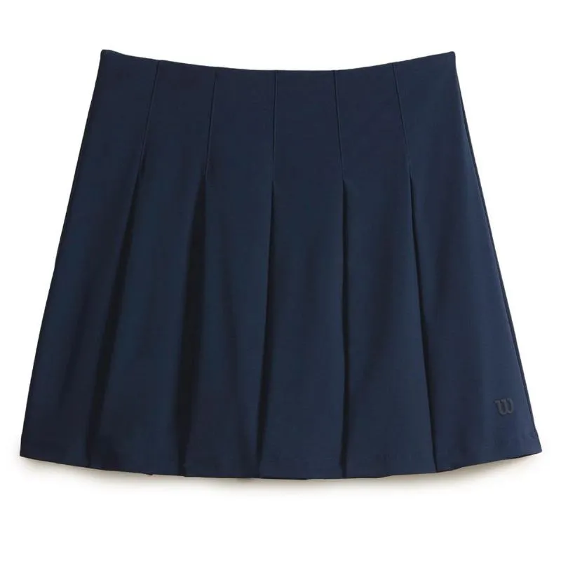 Falda Wilson Clássico Plissado Azul Marino