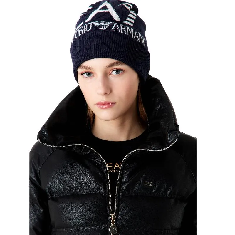 Gorro Armani EA7 Beanie Azul Armani Blanco