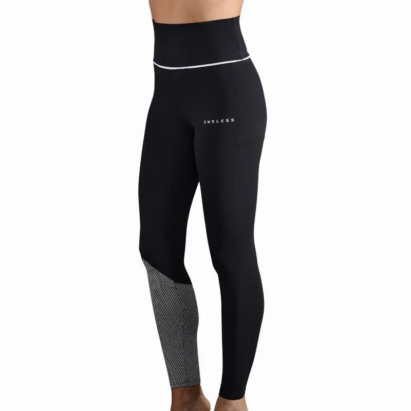 Mallas Endless Vaidade Pocket Negro Blanco