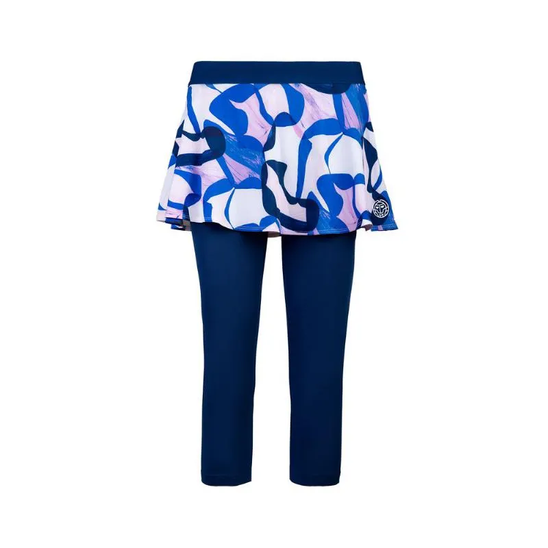 Saia legging Bidi Badu Faida Azul Escuro Rosa Estampa