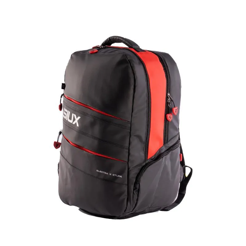 Mochila Siux Stupa Electra Negro Rojo