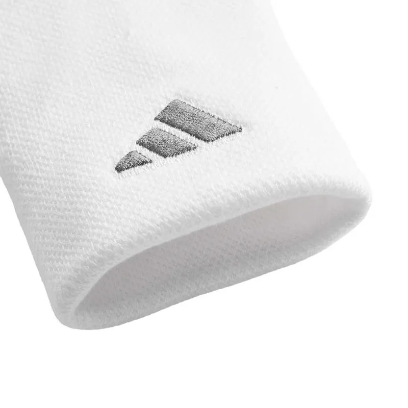 Muñequeras Adidas Largas Blanco Plata 2 Unidades