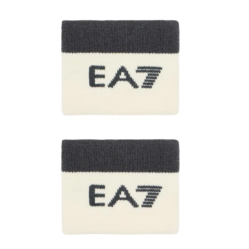 Muñequeras Armani EA7 Tennis Pro Crema 2 Unidades
