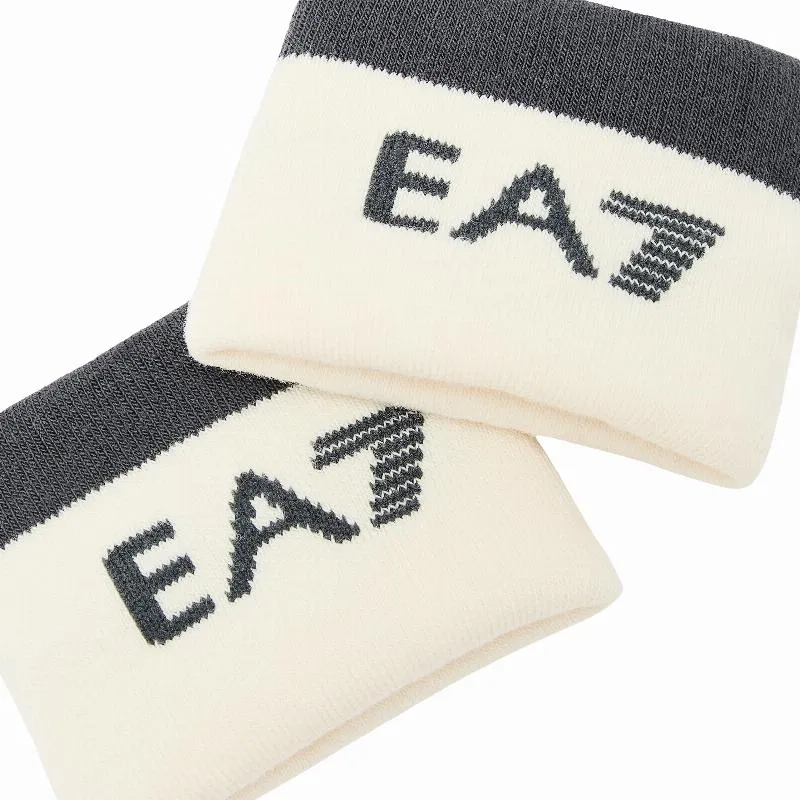 Muñequeras Armani EA7 Tennis Pro Crema 2 Unidades