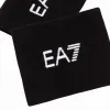 Muñequeras Armani EA7 Tennis Pro Largas Negro Blanco 2 Unidades