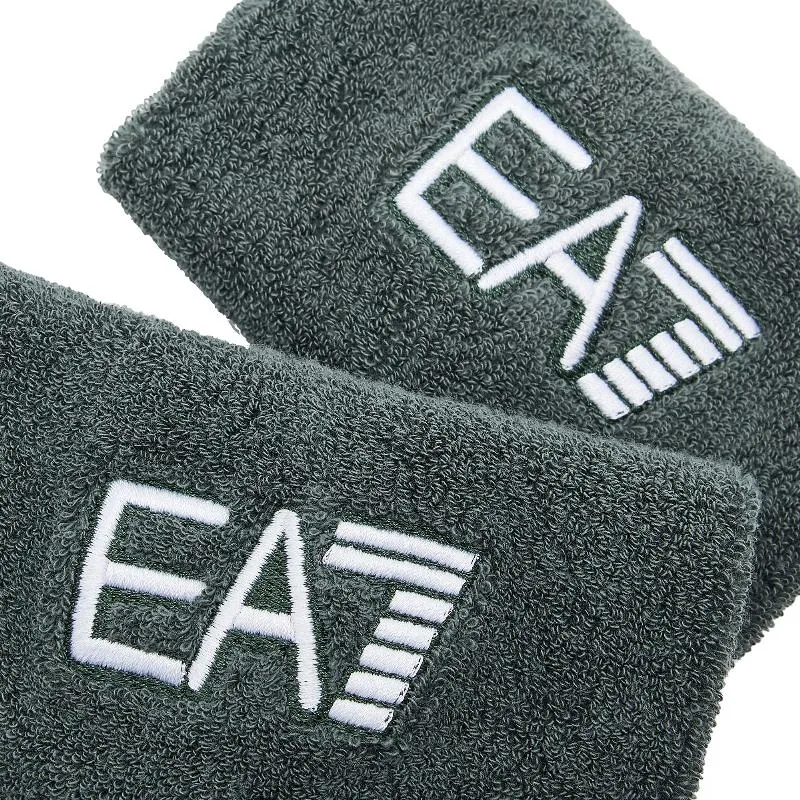 Armani EA7 Tennis Pro Long Green Wristbands 2 Units