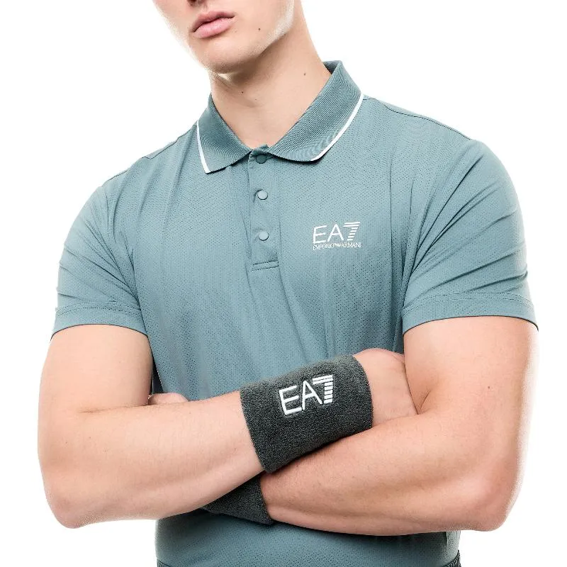 Armani EA7 Tennis Pro Long Green Wristbands 2 Units