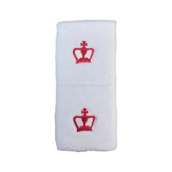 Black Crown Short White Wristbands 2 Units