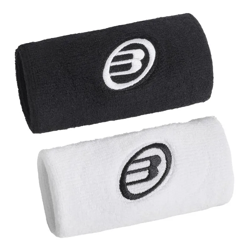 Muñequeras Bullpadel BPMU262 I Negro Blanco 2 Unidades