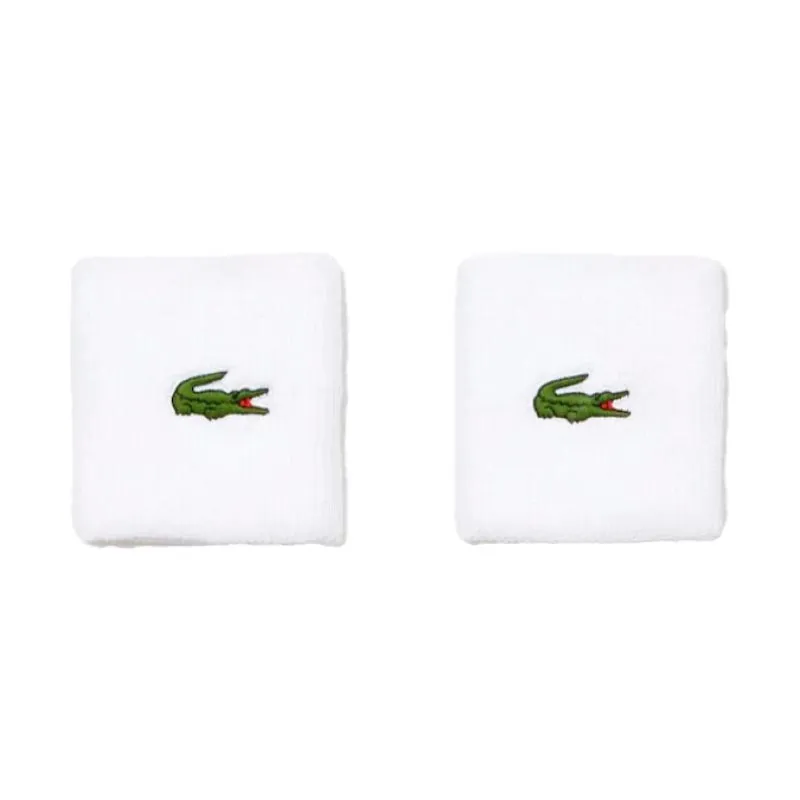 Munequeras Lacoste Blanco 2 Unidades