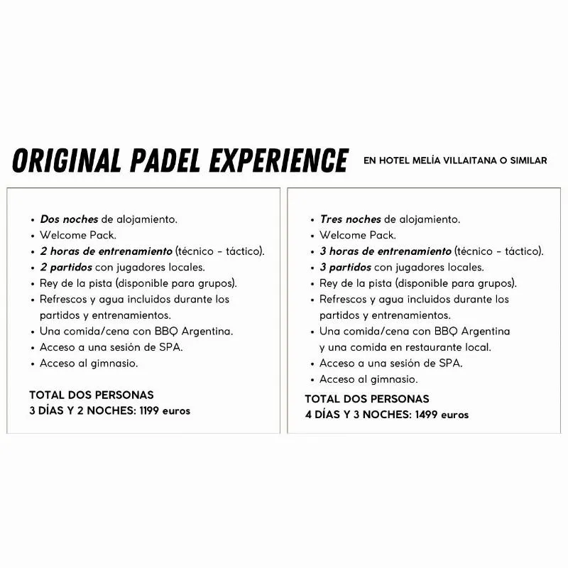 Experience de padel originale dâavril a septembre