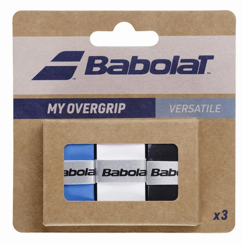 Babolat My Overgrip Overgrip Azul Branco Preto 3 Unidades