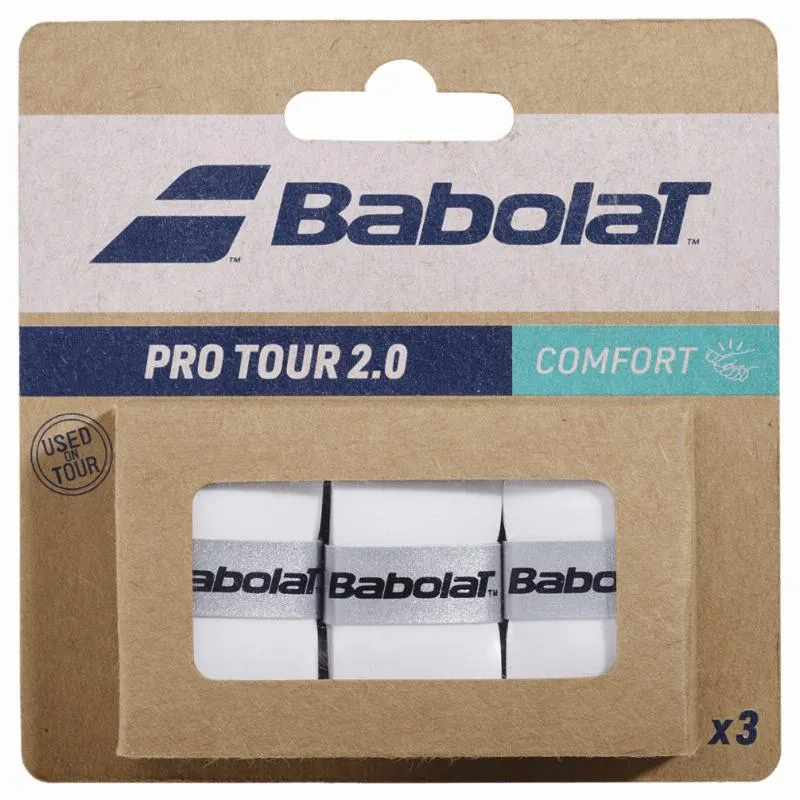 Punhos Babolat Pro Tour 2.0 Blanco 3 Unidades