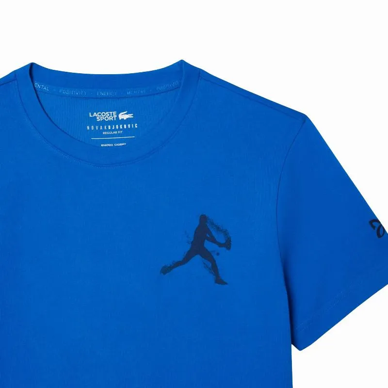Pack Camiseta Lacoste Novak Djokovic Azul e Boné Azul Marinho