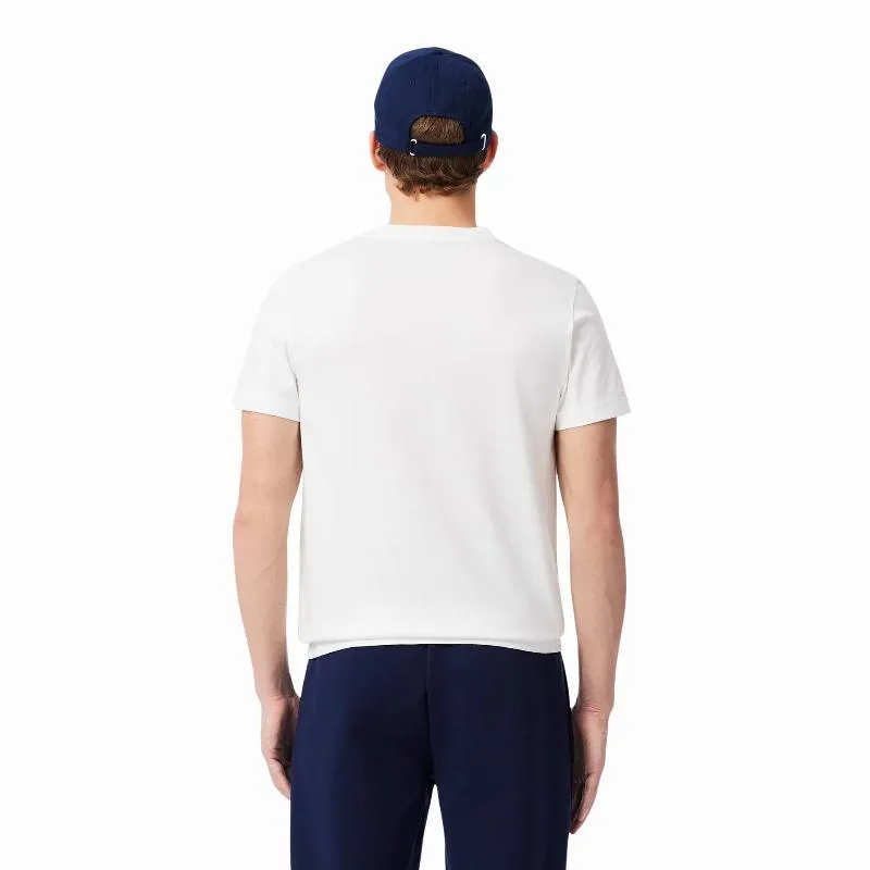 Pack Camiseta Lacoste Novak Djokovic Branca e Boné Azul Marinho