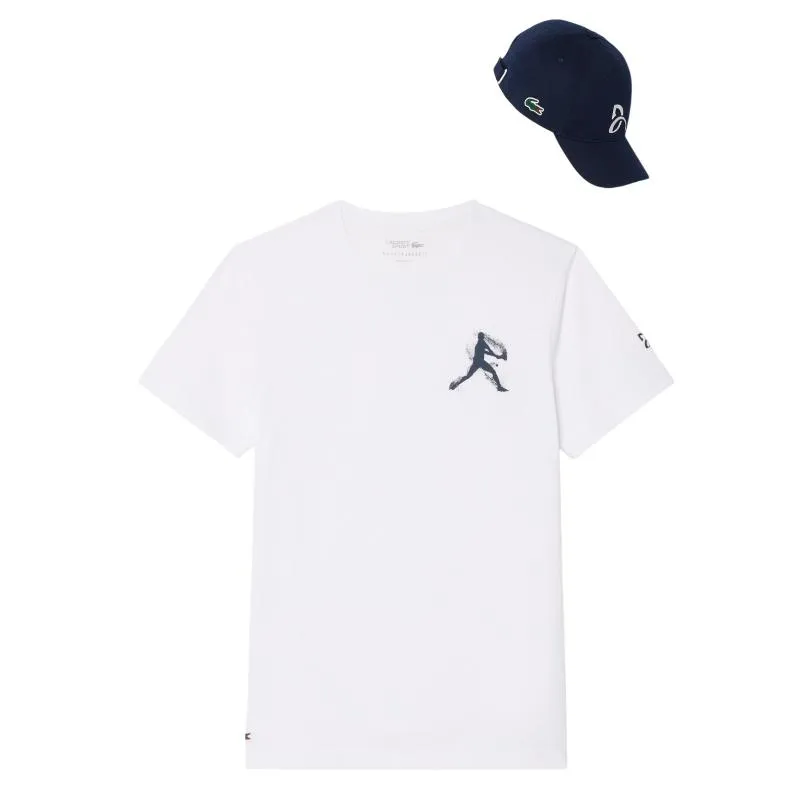 Pack Lacoste Novak Djokovic T-Shirt White and Black Cap