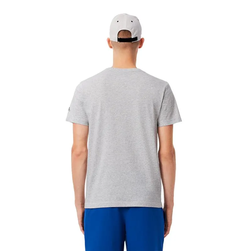 Pack Camiseta Lacoste Novak Djokovic Boné Cinza e Branco