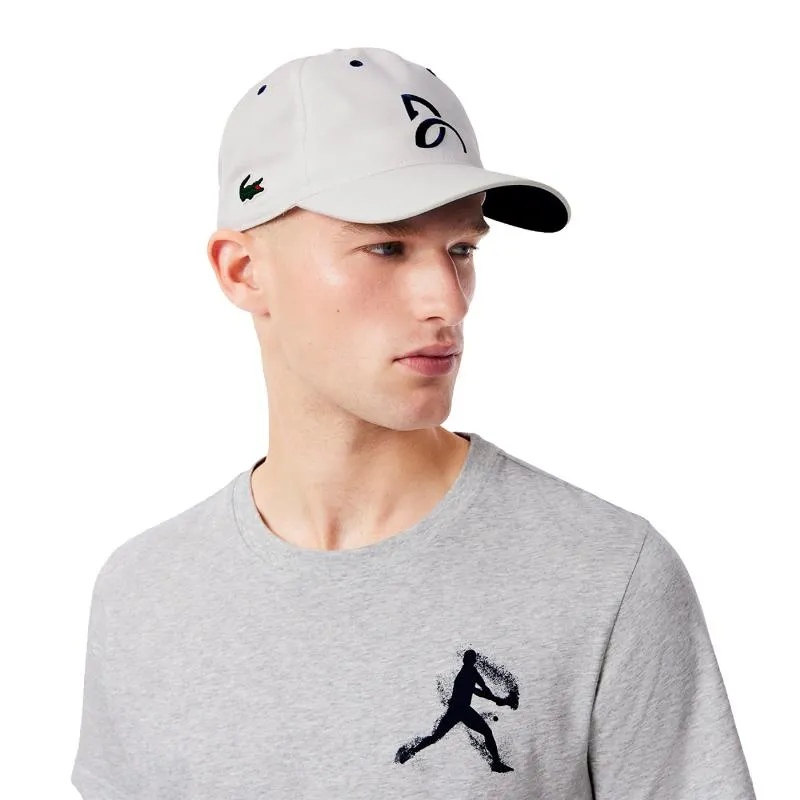 Pack Camiseta Lacoste Novak Djokovic Boné Cinza e Branco