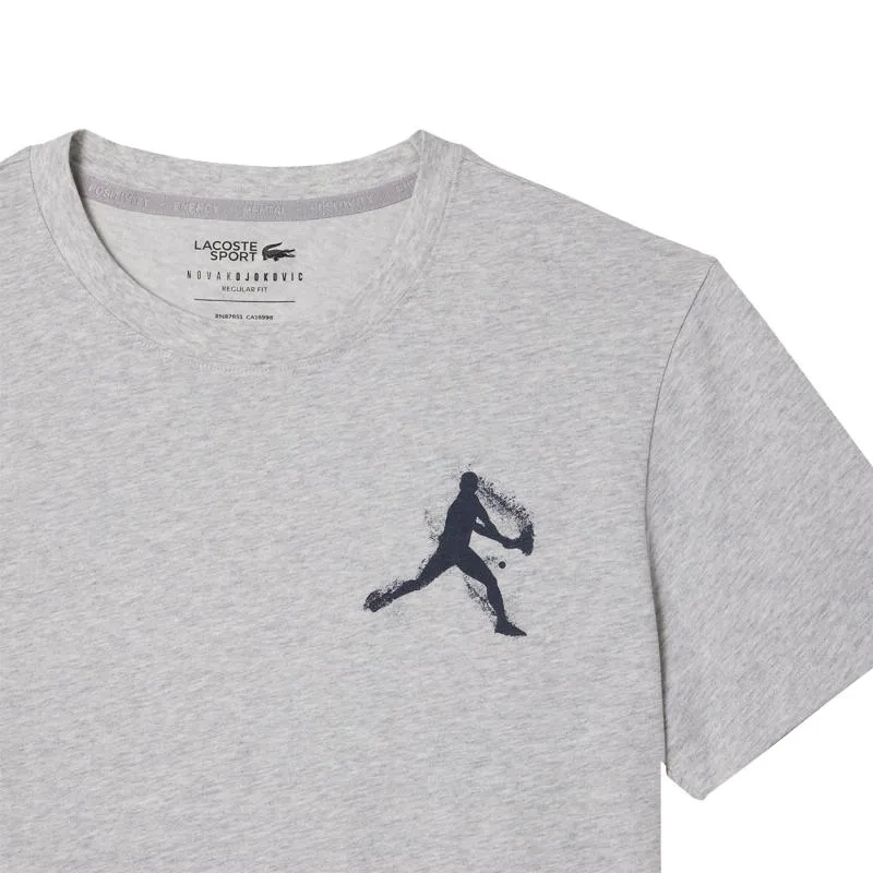 Pack Camiseta Lacoste Novak Djokovic Boné Cinza e Branco