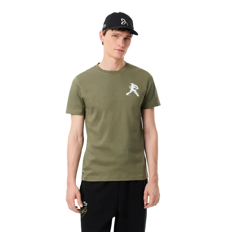 Pack Lacoste Novak Djokovic Khaki T-Shirt and Black Cap