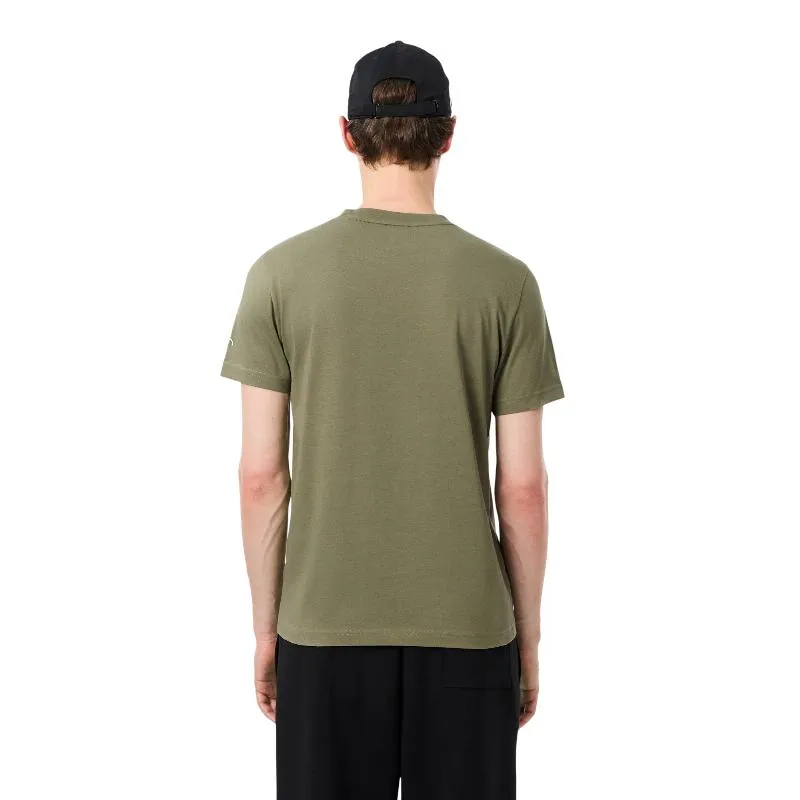 Pack Camiseta Lacoste Novak Djokovic Kaki y Gorra Negro
