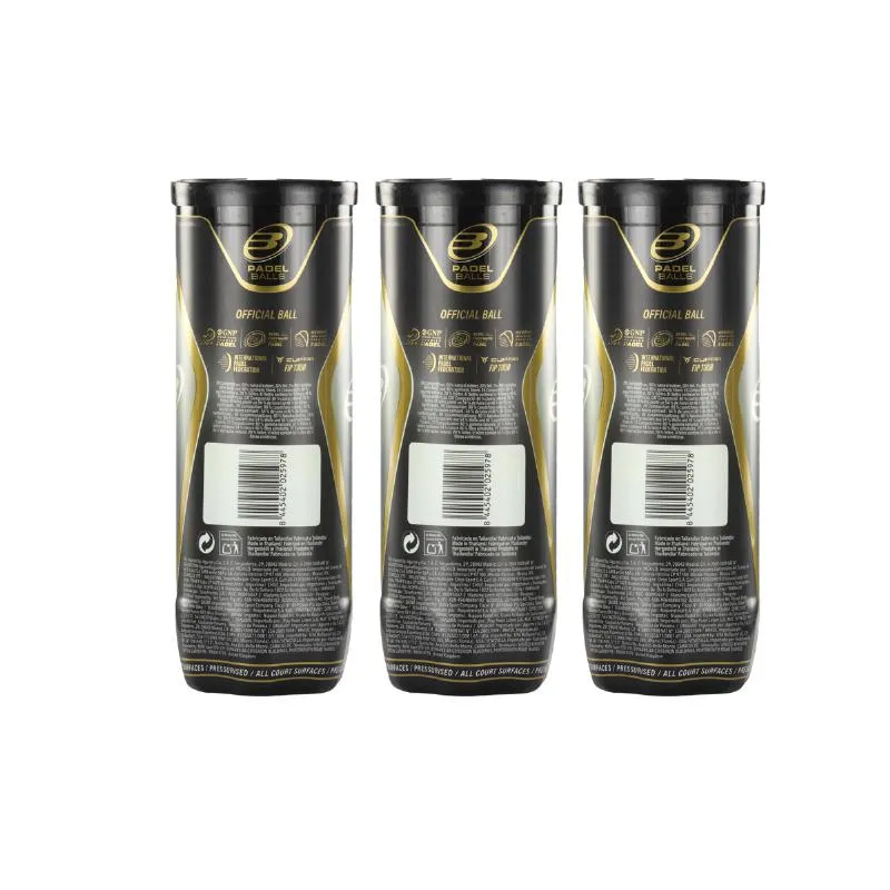 Pack of 3 Pots of Bullpadel Balls FIP Next Pro