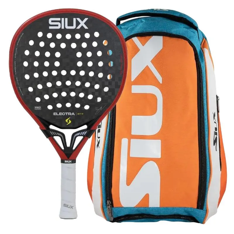 Pack Pala Siux Stupa Electra Pro 2026 Rojo Negro con Mochila Pro Tour