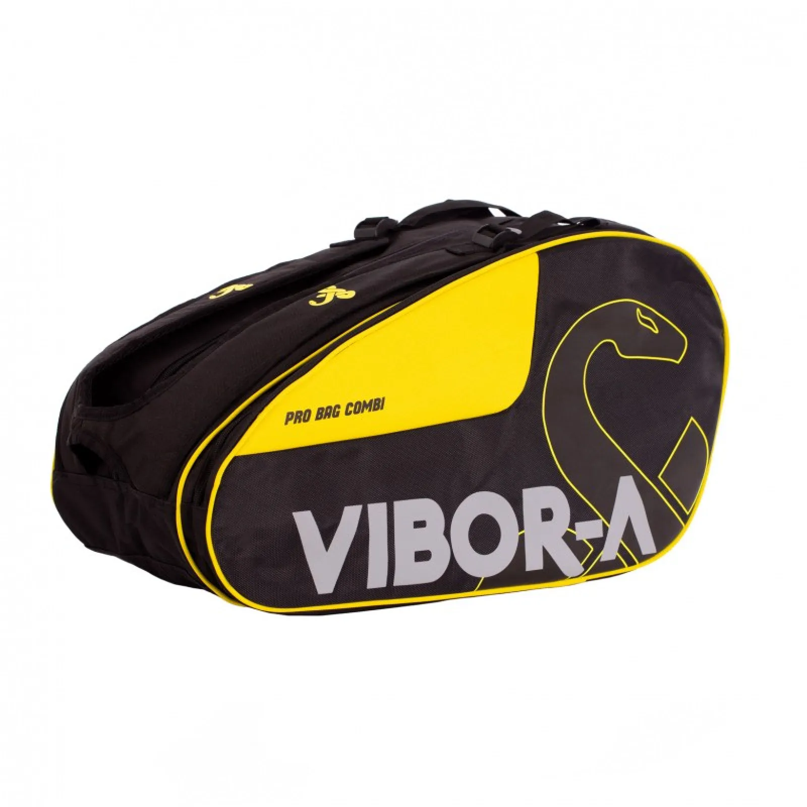 Vibor-A Pro Bag Combi Schwarz Gelb – Reduzierte Padel-Tasche mit großzügigen Fächern