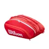 Wilson Super Tour Bolsa de Padel Vermelha Branca
