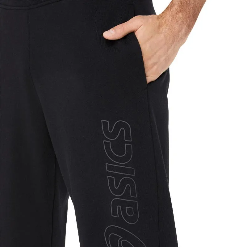 Calças Asics Logo Preto Cinza