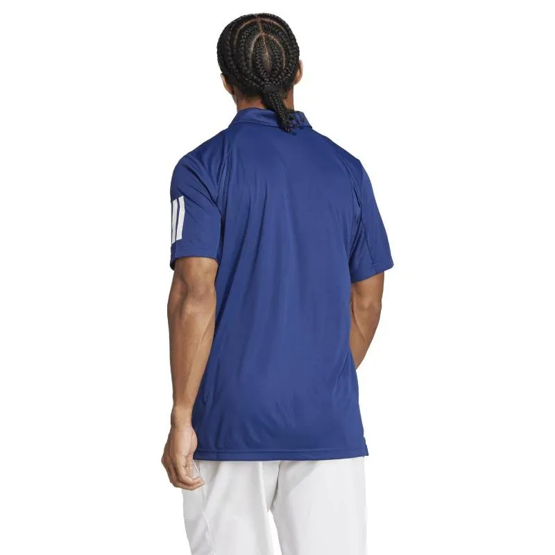 Polo Adidas Club 3 Stripes Azul Escuro