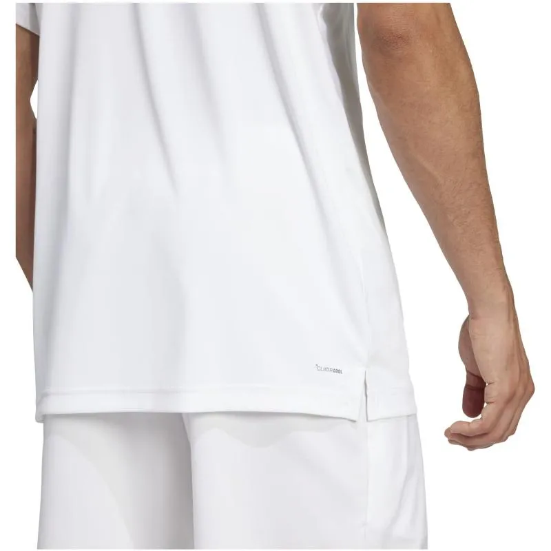 Polo Adidas Club 3 Stripes Branco Preto