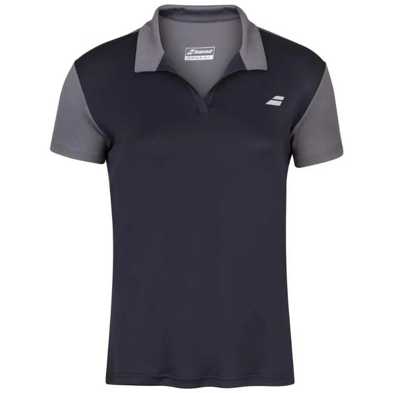 Polo Babolat Play Negro Mujer