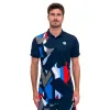 Camisa Polo Azul Escuro Vermelho Bidi Badu New York