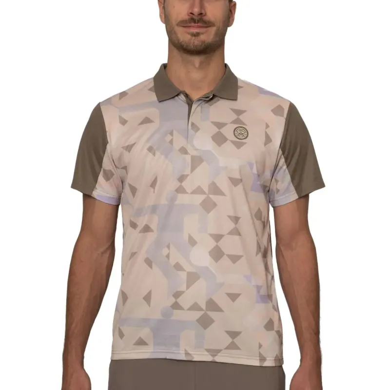 Camisa Polo Bidi Badu Paris Bege Marrom