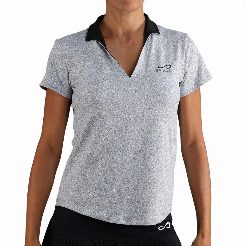 Endless Onyx Polo Mangas Cinza China