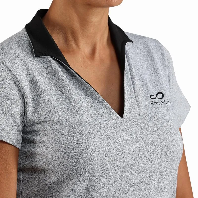 Endless Onyx Polo Mangas Cinza China