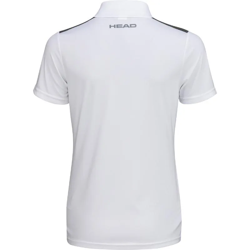 Camisa Polo Head Club 22 Branca Azul Marinho Feminina